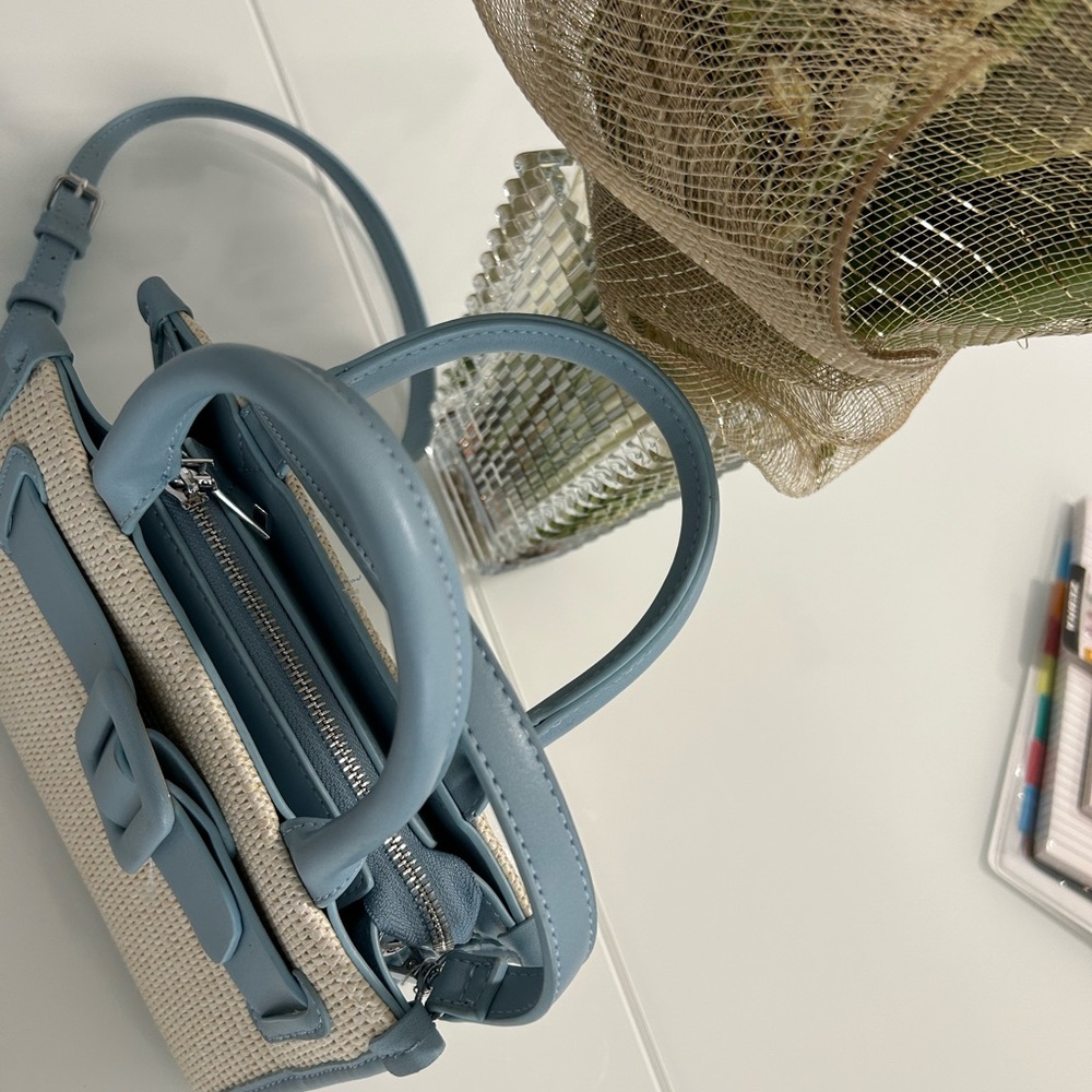 Blue and cream spring/summer  handbag